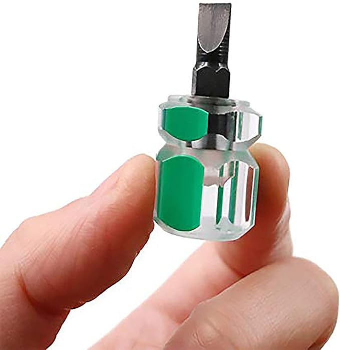 Buspoll Sewing Machine Screwdriver Ultra Short Screwdriver Tool - One Flat Head and One Phillips Screwdriver for Sewing Projects