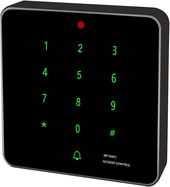 Electric Magnetic Lock Kit 600lb Electromagnetic Lock Waterproof RFID Keypad with Press to Exit Button Doorbell Chime and Remote Control for Door Access System