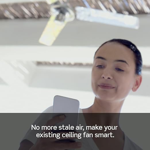 Leviton Decora Smart Fan Speed Controller, Wi-Fi 2nd Gen, Neutral Wire Required, Works with My Leviton, Alexa, Google Assistant, Apple Home/Siri & Wired or Wire-Free 3-Way, D24SF-1RW, White