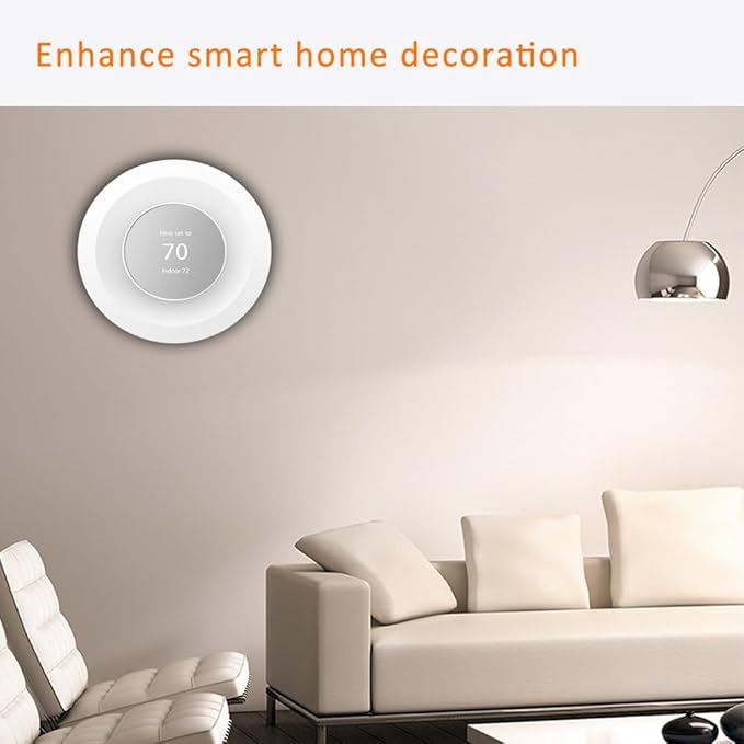 Wall Plate Made for The Nest Thermostat 2020 | Google Nest Thermostat Trim Kit Accessory | Easy Installation | Snow