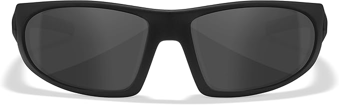 Wiley X ROMER 3 Sunglasses, Ballistic Rated ANSI Z87 Safety Glasses, UV Eye Protection for Shooting, Fishing, Biking, and Extreme Sports, Black Frames, Changeable Tinted and Clear Lenses