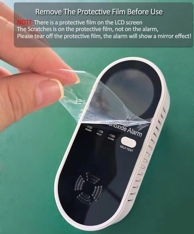 3-in-1 Carbon Monoxide Detectors, Portable Carbon Monoxide Detector for Travel with Temperature & Humidity Display, Carbon Monoxide Detector Plug in Wall for Home/RV, Accurate & Easy to Install 3