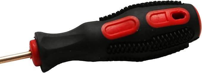 Non-Sparking 1/8 Inch (3mm) Flat Slotted Screwdriver, Beryllium Bronze Copper Non Spark, 2-3/8 Inch Working Length, 6 inch Total Length, Spark Free Safety, non-magnetic, corrosion-resistant