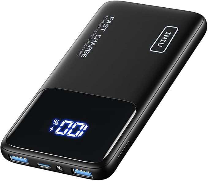 INIU Portable Charger, Slimmest Fast Charging 10000mAh USB C in/Out Power Bank, 22.5W PD3.0 QC4+ Battery Pack, Portable Phone Charger for iPhone 16 15 14 13 12 Pro Samsung S22 S21 Google AirPods iPad