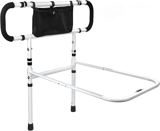 Foldable Bed Rail for Elderly Adults Safety - Adjustable Bed Rails with Support Legs for Seniors, Surgery Patients & Handicap Foldable Bed Rails, Fit Any Bed