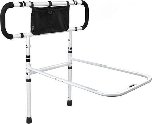 Foldable Bed Rail for Elderly Adults Safety - Adjustable Bed Rails with Support Legs for Seniors, Surgery Patients & Handicap Foldable Bed Rails, Fit Any Bed