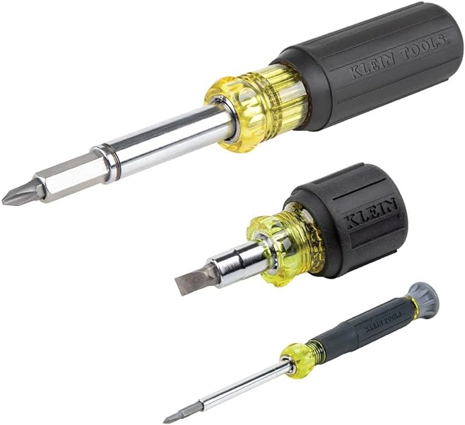 Klein Tools 80045 11-in-1 Magnetic Screwdriver Kit, 27-in-1 Precision Screwdriver, and Electronics Screwdrivers Bundle