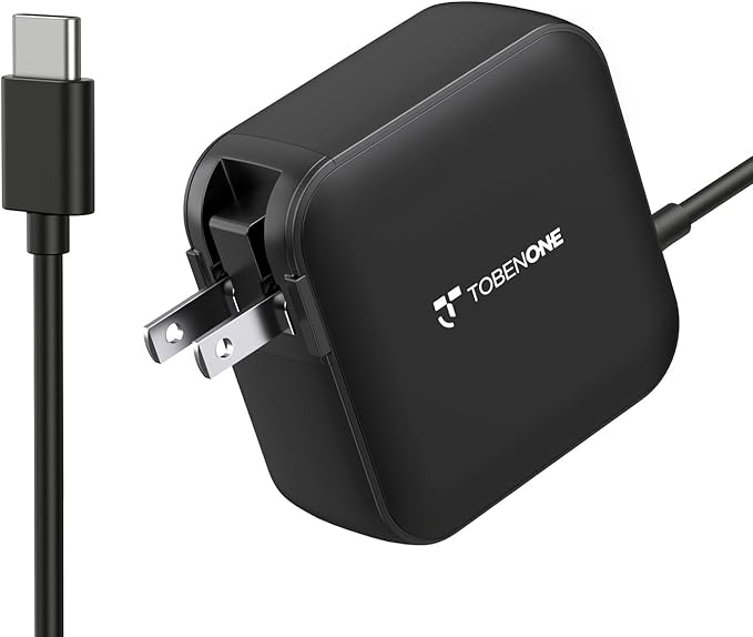 100W USB C Laptop Charger, Universal GaN III Power Supply Adapter, Replacement Foldable Fast Charger PD3.0 for MacBook Pro/Air, HP, Lenovo, Asus, Steam Deck, and All Type C Devices (5ft Cable)