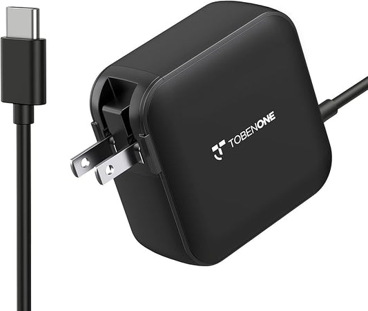 100W USB C Laptop Charger, Universal GaN III Power Supply Adapter, Replacement Foldable Fast Charger PD3.0 for MacBook Pro/Air, HP, Lenovo, Asus, Steam Deck, and All Type C Devices (5ft Cable)