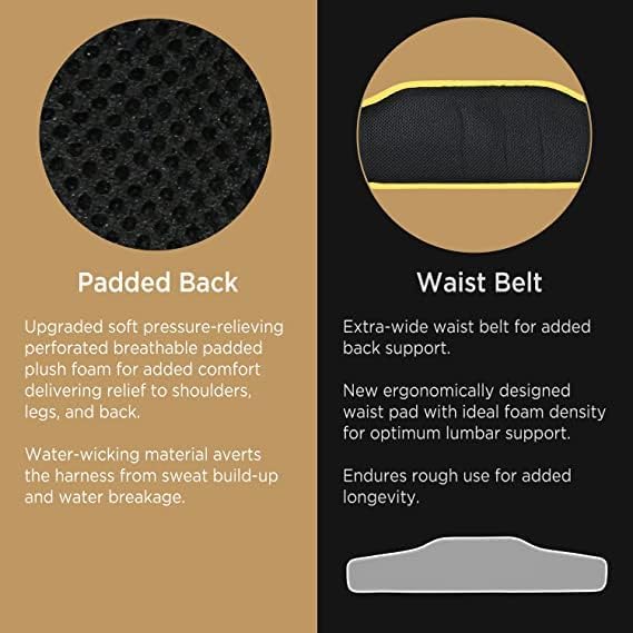 AFP Demon Fall Protection Comfortable Safety Harness (OSHA/ANSI PPE), Harness for Men Construction, Safety Harness Fall Protection Kit