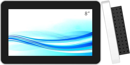 GreenTouch 8 Inch Multi-Point Capacitive Touch Screen Display -1024 * 600 Resolution -HDMI/VGA Input Silver Bezel