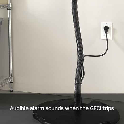 Leviton Outlet with Audible Alarm, 15 Amp, Self Test, Tamper-Resistant with LED Indicator Light, Great for Refrigerators in Garages, GFTA1-T, GFCI, Light Almond