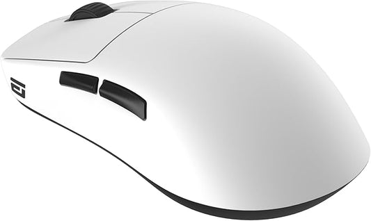 ENDGAME GEAR OP1we Wireless Gaming Mouse, CompX CX52850 Microcontroller, Pixart PAW3370 Optical Sensor, Mod-Friendly, Hybrid Skate Design, Claw Grip, 2.1 oz, White
