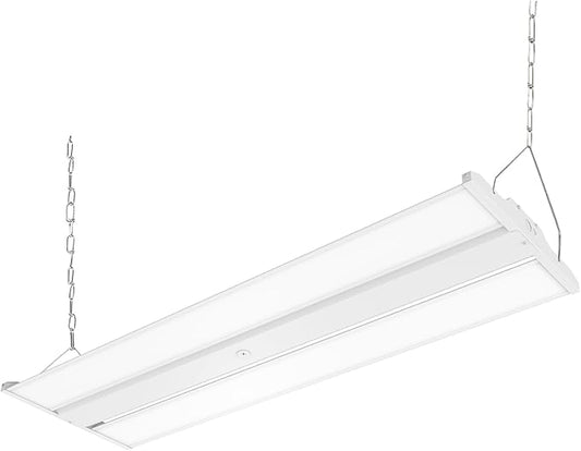 4FT LED Linear High Bay Shop Lights, 270W LED Shop Light, 40500LM 150LM/W, 120-277V, 0-10V Dimmable, 5000K Linear Hanging Light for Warehouse Workshop Garage, UL Listed - 1PK