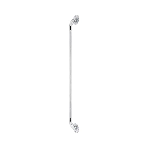 Medline Knurled Chrome 32” Grab Bar for Shower & Bathtub, Independence & Ease of Movement — For Elderly, Handicapped or Seniors, 300 lb. Capacity, 1 Bar