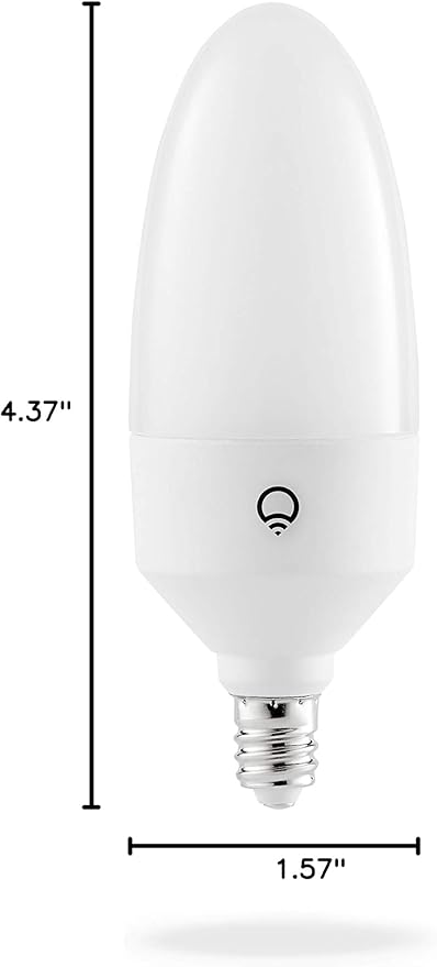 LIFX Candle Color, E12 Polychrome Technology™, Wi-Fi Smart LED Multicolors Light Bulb, 27 addressable Zones per Candle, No Bridge Required, Works with Alexa, Hey Google, HomeKit and Siri