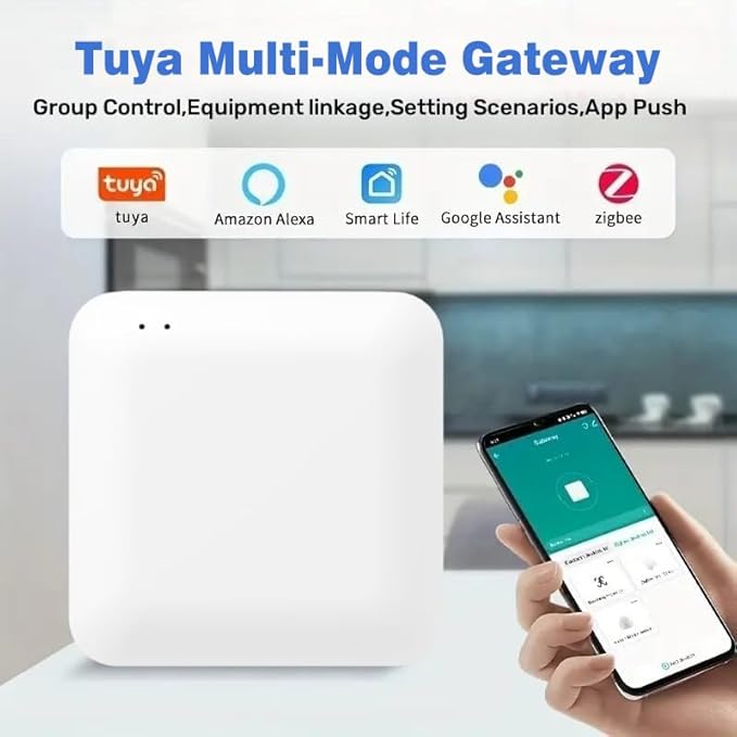 Zigbee 3.0 Smart Hub for Tuya & SmartLife APP - WiFi (2.4GHz Required) + Bluetooth Dual Mode Gateway, Compatible with Alexa & Google Home for Smart Home Automation