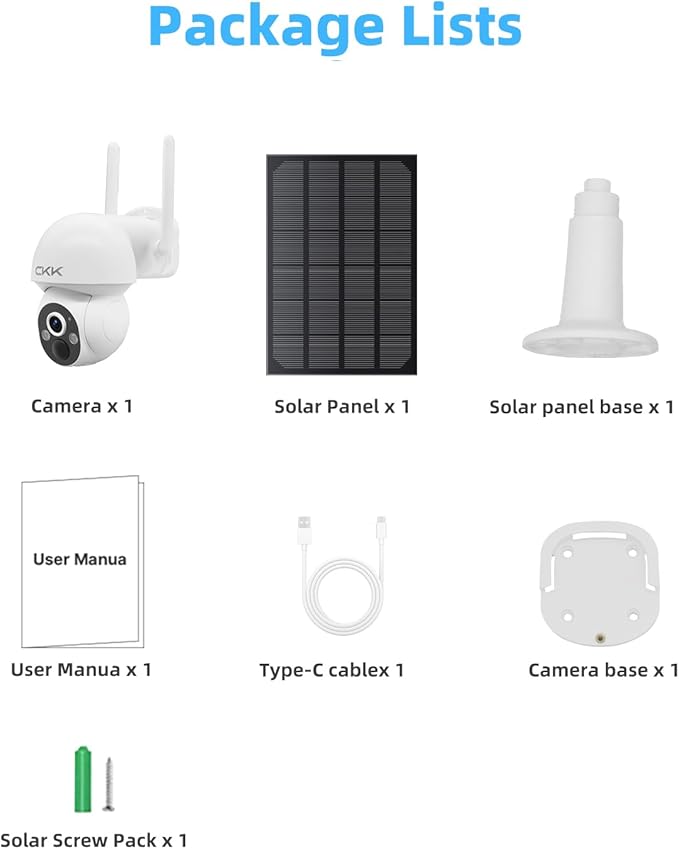 4MP Solar Camera Security Outdoor, PTZ Wireless Security Cameras, Wire-Free, Pan/Tilt/Zoom, PIR Detection, 2-Way Audio, IP66 Waterproof, Audible Flashlight Alarm,Two Ways of Storage