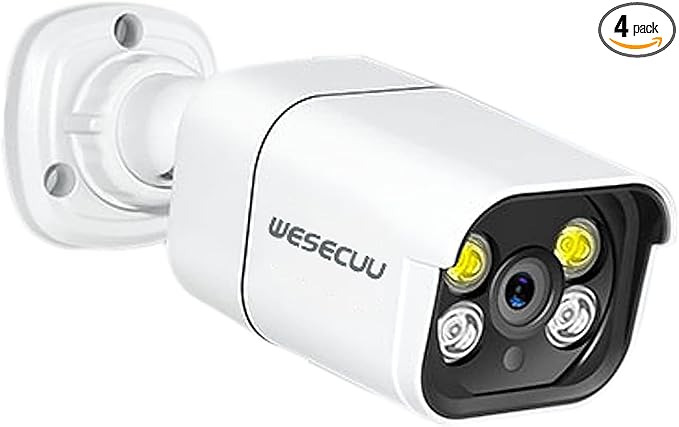 WESECUU Poe Security Camera, IP Camera, CCTV Camera, Surveillance Camera, Poe Camera Only Match POE Security Camera System with Motion Sensor,NoSubscription