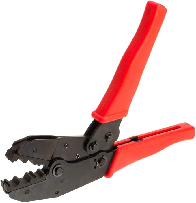 Professional Heavy-Duty Ratchet Coax Coaxial BNC Connector Crimping Tool for F, RG6, RG55, RG58, RG59, RG62 Siamese Cables – Ideal for CCTV Security Cameras