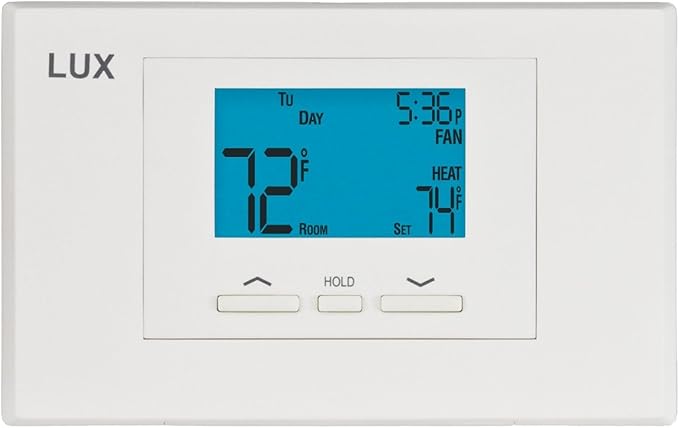 Lux Thermostat Program 5-2 Day with Selectable Smart Recovery, Universal compatability