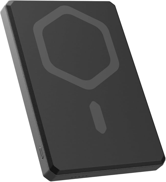 URBAN ARMOR GEAR UAG 5000mAh Power Bank SRGE 20W USB-C Slim Magnetic Wireless Portable Charger Fast Charging Battery Pack w/Kickstand Compatible with iPhone 16, Samsung Galaxy S25, Black/Grey