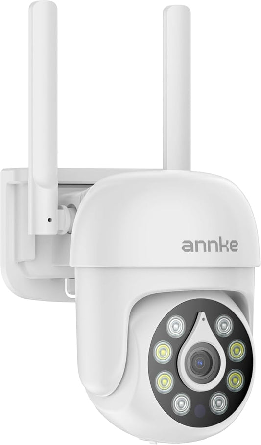 ANNKE Outdoor Wireless Camera, 360° Pan & Tilt, 5MP Camera for Home Security, Auto Tracking, 2 Way Audio, Human Detection, 8X Optical Zoom, PIR Detection, Night Vision, up to 128G, Alexa, IP66