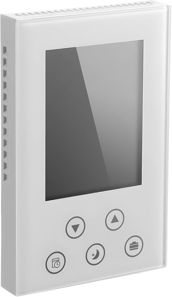 VEVOR 7-Day Programmable Thermostat, Home Thermostats for Radiant Underfloor Heating Cable,Heat Pump, Built-in GFCI & Sensitive Sensor, LED Screen with Backlight,Energy-Efficient,White