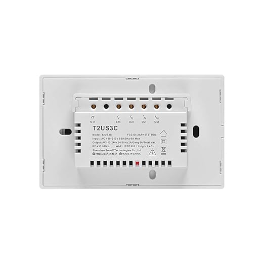 SONOFF TX WiFi Smart Wall Switches US (T2-3 Gang, White)