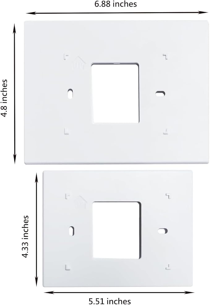 THP2400A1027W Thermostat Wall Plate Back Plate White Cover Assembly (1)
