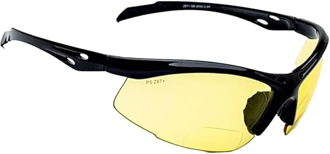 Bifocal Safety Glasses - Safety Glasses with Readers for Healthcare, Woodworkers, Motorcyclists, Workshop - Ansi Z87+
