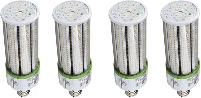 RuggedGrade Aries EV Series - 12W LED Corn Bulb | 1380 Lumens | 5000K |4 Pack | E26 Base | Energy Efficient | DLC 5.1 Premium