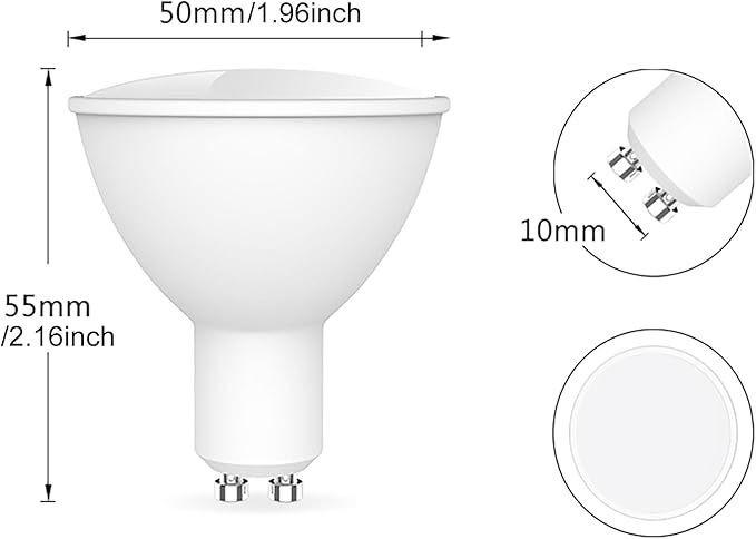 Tuya Smart GU10 Light Bulb,WiFi(2.4G),300 Lumens Dimmable LED Light Bulbs, Color Changing & Tunable White (2700K-6500K), Works with Alexa, Google Home & Smart Life App, No Hub Required(4Pack)