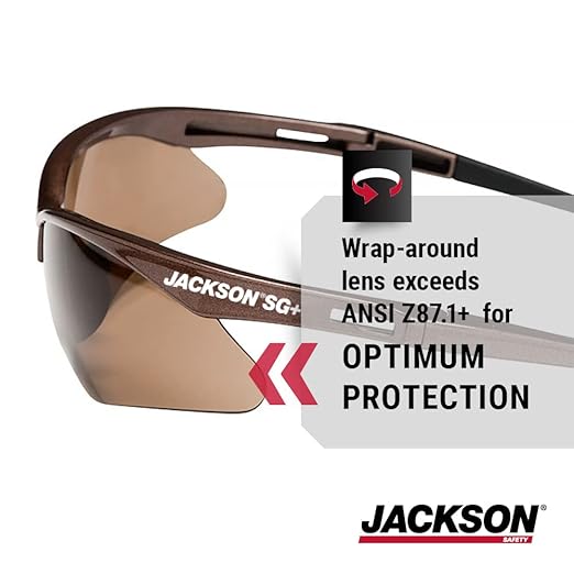 Jackson Safety SG Safety Glasses - Eye Protection for Men & Women - ANSI Z87.1 - Pack of 12 (Multiple Styles)