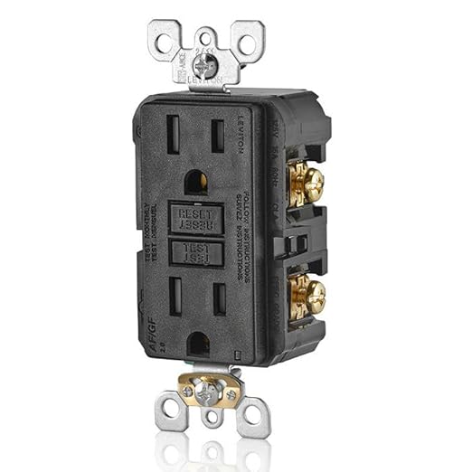 Leviton Dual-Function AFCI/GFCI Outlet, 15 Amp, Self Test, Tamper-Resistant with LED Indicator Light, Protection from Both Electrical Shock and Electrical Fires in One Device, AGTR1-E, Black