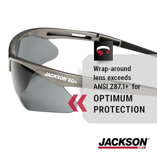 Jackson Safety SG Safety Glasses - Eye Protection for Men & Women - ANSI Z87.1 - Pack of 12 (Multiple Styles)