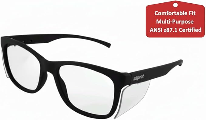 BOSS - Safety Glasses Protective Eyewear for Men and Women - ANSI z87.1 Safety Glasses - Impact Resistant, Comfortable Eye Protection for Industrial, Construction, Consumer, and Sports