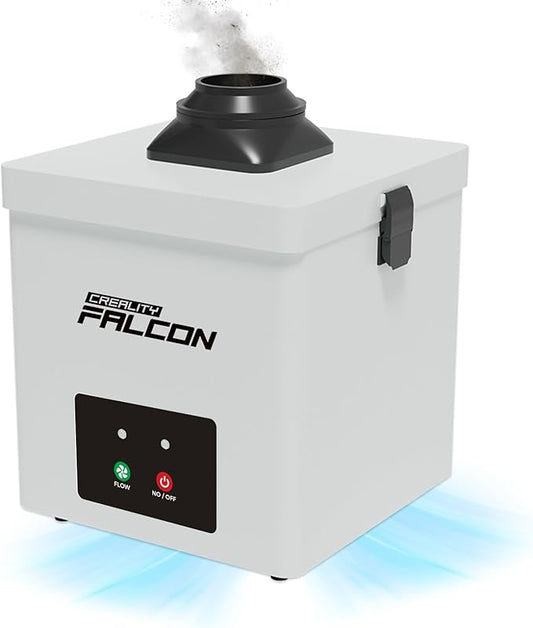 Creality Falcon Smoke Purifier, 2 Layer Filtration, 99.97% Purification Rate, Low Noise＜68dB, 3 Level Speeds Adjustable, 115m³/h, 45W Desktop Air Purifier for A1 Laser Engraver
