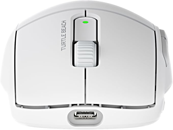 Turtle Beach Burst II Air – 2.4GHz Wireless Gaming Mouse: 47g Ultra Lightweight, Optical Switches, Symmetrical, 26K DPI Optical Sensor, Bluetooth, 120-hour Battery, USB-C Cable – White