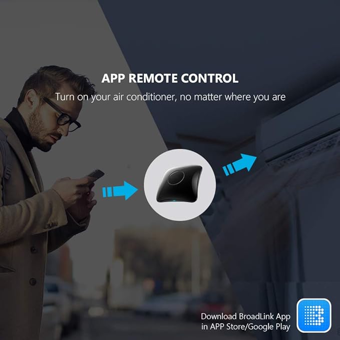 BroadLink RM4 pro IR and RF Universal Remote, All in One Hub Code Learning Wi-Fi Remote Control for TV Air Conditioner STB Audio, Curtain Motor, Works with Alexa, Google Home, IFTTT