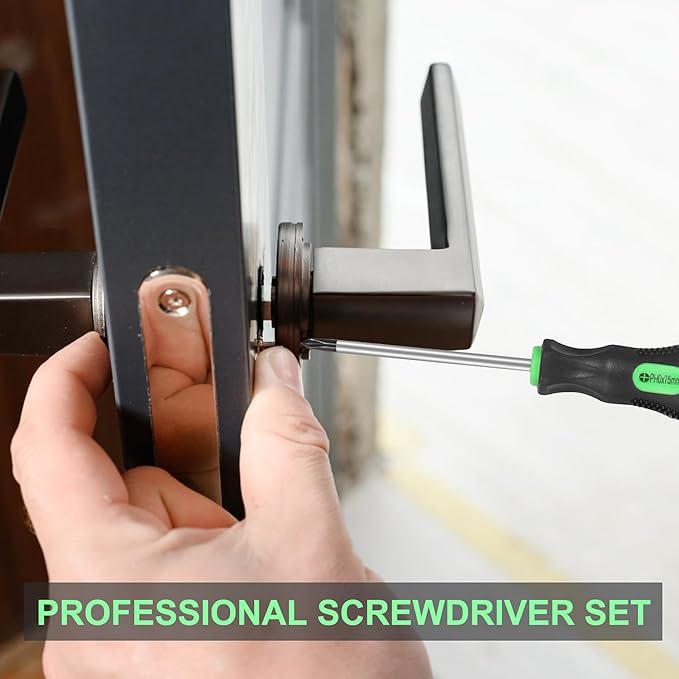 7-Piece Magnetic Screwdrivers Set, 4 Phillips and 3 Flat, Professional Cushion Grip Screwdriver Set