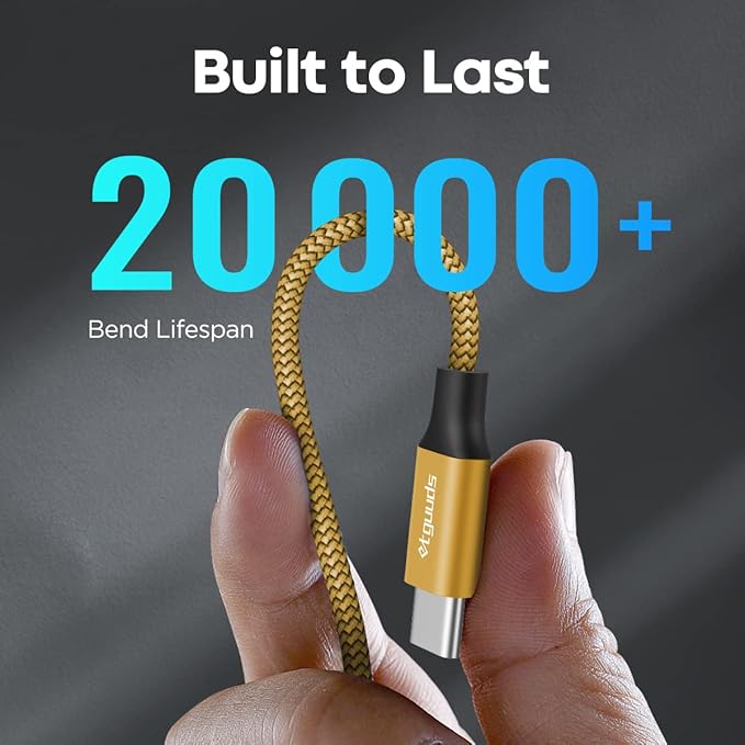 etguuds USB to USB C Cable 1ft, 2-Pack USB A to Type C Charger Cord Fast Charging for Samsung Galaxy A15 A25 A35 A55 A54, S24 S23 S22 S21 S20 S10 S10E, Note 20 10, Moto G, for iPhone 16 15, Gold