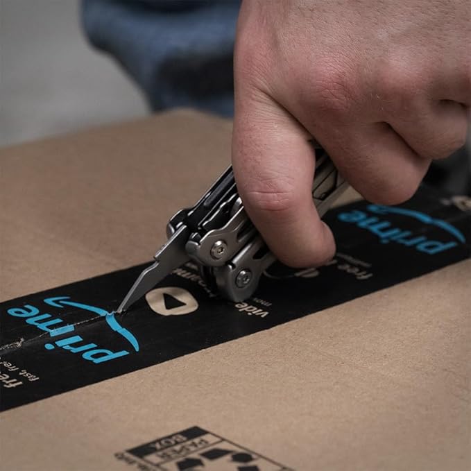 GRITR 13-in-1 Stainless Steel EDC Multitool w/Nylon Sheath - Outdoor Tool w/Needle Nose Pliers, Pocket Knife, Scissors, Bottle Opener, Cutters - Camping Hiking Fishing Survival Gear