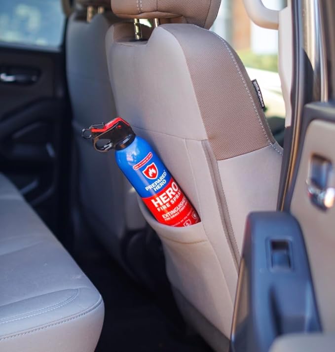 Prepared Hero Fire Spray - Mini Fire Extinguishers for House, Car, Garage - Kitchen Small Fire Extinguisher for Home, Made in USA, 100% Organic - Compact, Portable & Easy to Use, Non-Toxic - 8 Pack