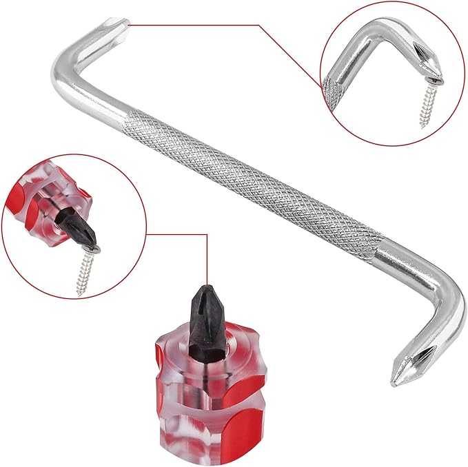 7 in 1 Magnetic Screwdriver Set Z-Type Screwdriver, Double Head Offset Screwdriver Set with Phillips Screwdriver & Flat Head Screwdriver