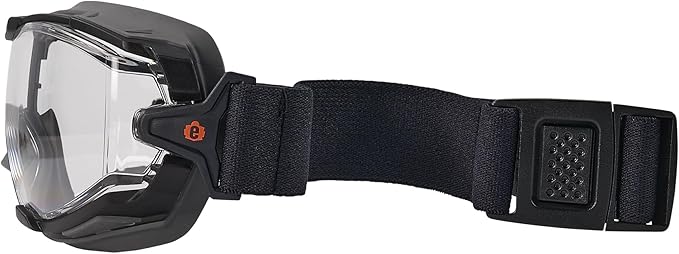 Ergodyne Skullerz Arkyn Protective Dust Safety Goggle, Non-Vented, Anti Fog, Scratch Resistant, Adjustable Elastic Strap