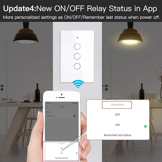 MOES ZigBee Smart Touch Wall Light Switch,Requires Tuya ZigBee Hub,No Neutral Wire/N+L Wiring,No Capacitor,Smart Life Tuya 2/3 Way Remote Control, Work with Alexa Google Home, 2MQTT,4 Gang White