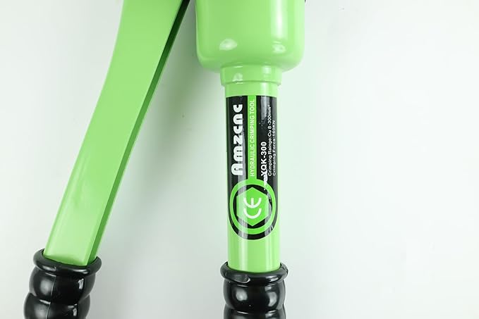 AMZCNC 16 Ton Hydraulic Wire Crimper Battery Cable Lug Terminal Crimping Tool WIth Standard US cable Dies,Crimps 6 AWG to 600 MCM, Cable Crimping Tool with 13 Pairs of Standard US cable Dies