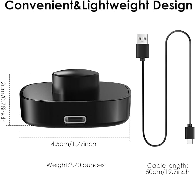Compatible with Oura Ring Gen3 Charger - Size 10 - Fast Charging Dock with USB-C Cable for Smart Ring (10)