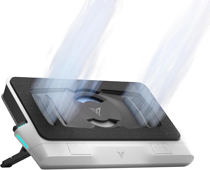 Flydigi BS2 Pro Laptop Cooling Pad RGB for 15.6-21 Inch, Wind-Pressure Closed-Loop Turbo-Fan with MAX 4000RPM, Triple Noise Reduction, Intelligent Temperature Control,4 Height Stands